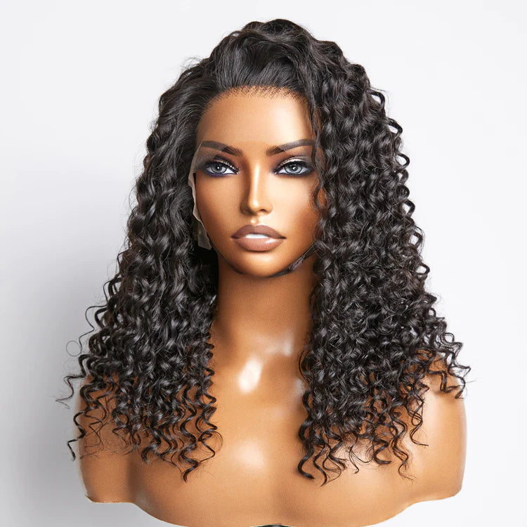 Deep Curly 13x4 Transparent Lace Front Wig