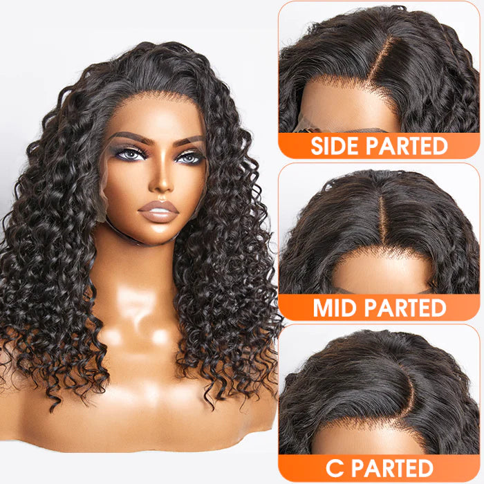 Deep Curly 13x4 Transparent Lace Front Wig