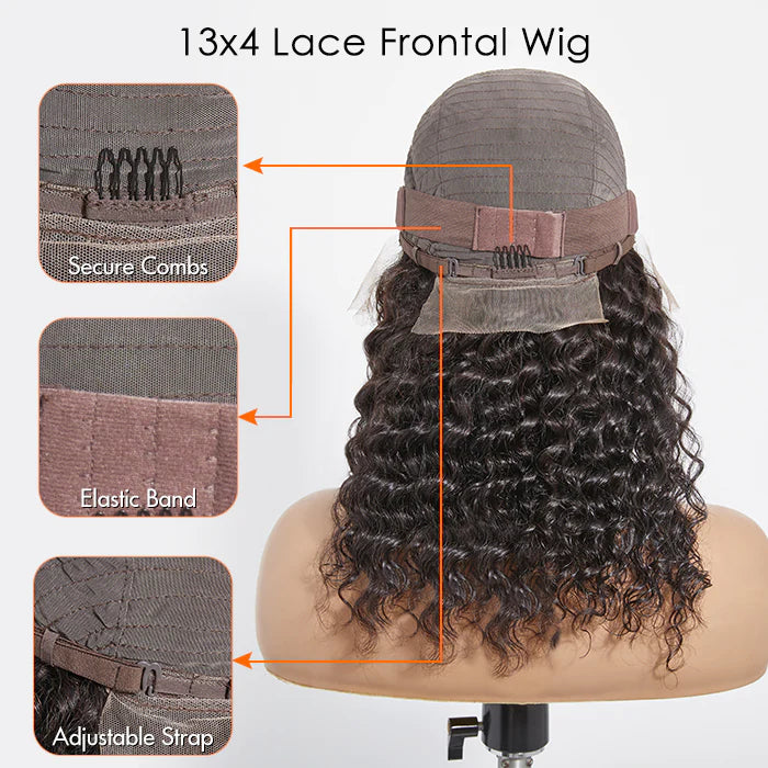 Deep Curly 13x4 Transparent Lace Front Wig