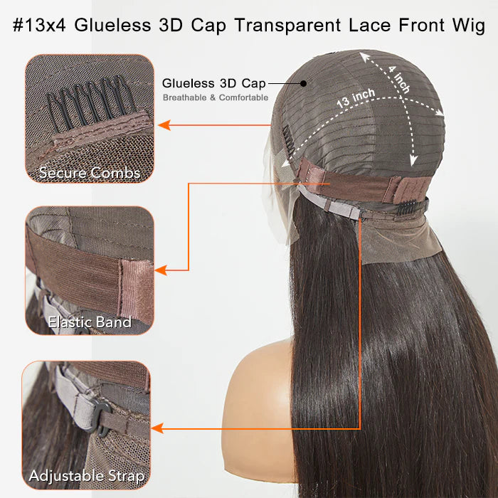 Straight 13x4 Transparent Lace Front Wig